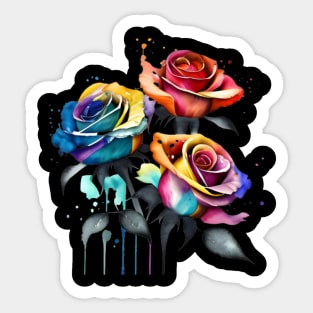 fragrant colourful roses Sticker
